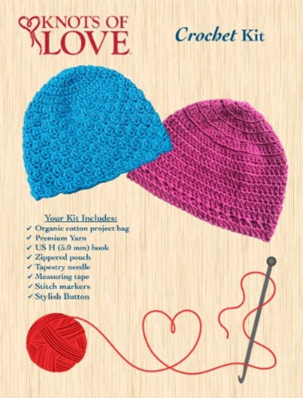 Complete Crochet Beanie Kit – Knots of Love