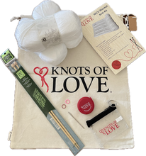 Load image into Gallery viewer, Complete Knit NICU Blanket Kit: Color: Classic White