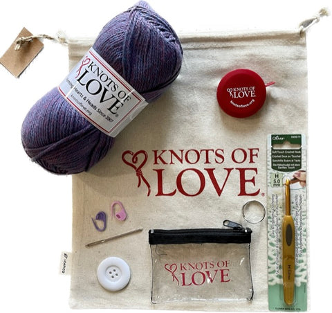 Complete Crochet Beanie Kit – Knots of Love