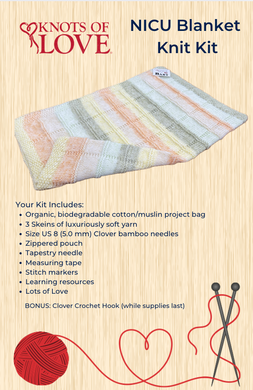 Complete Knit NICU Blanket Kit: Summer Bouquet